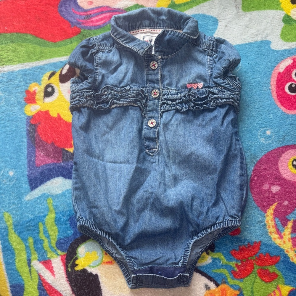 Levi's Denim Blue Kids Bodysuit